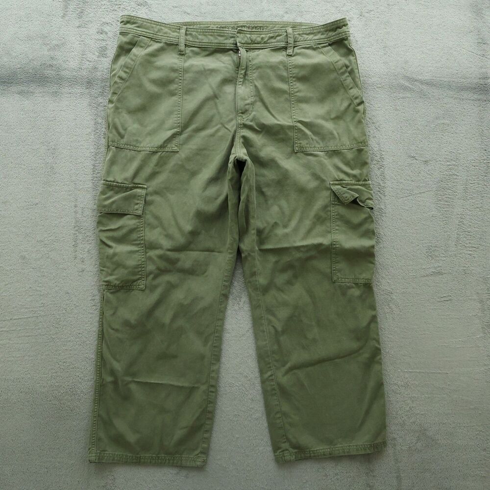 American Eagle Utility Cargo Pants Women's Size 20 Olive High-Rise 29" Inseam